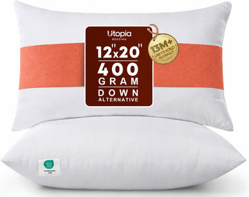 12x20 Pillow Inserts, White Throw Pillows for Couch, 2 Pack - Set of 2