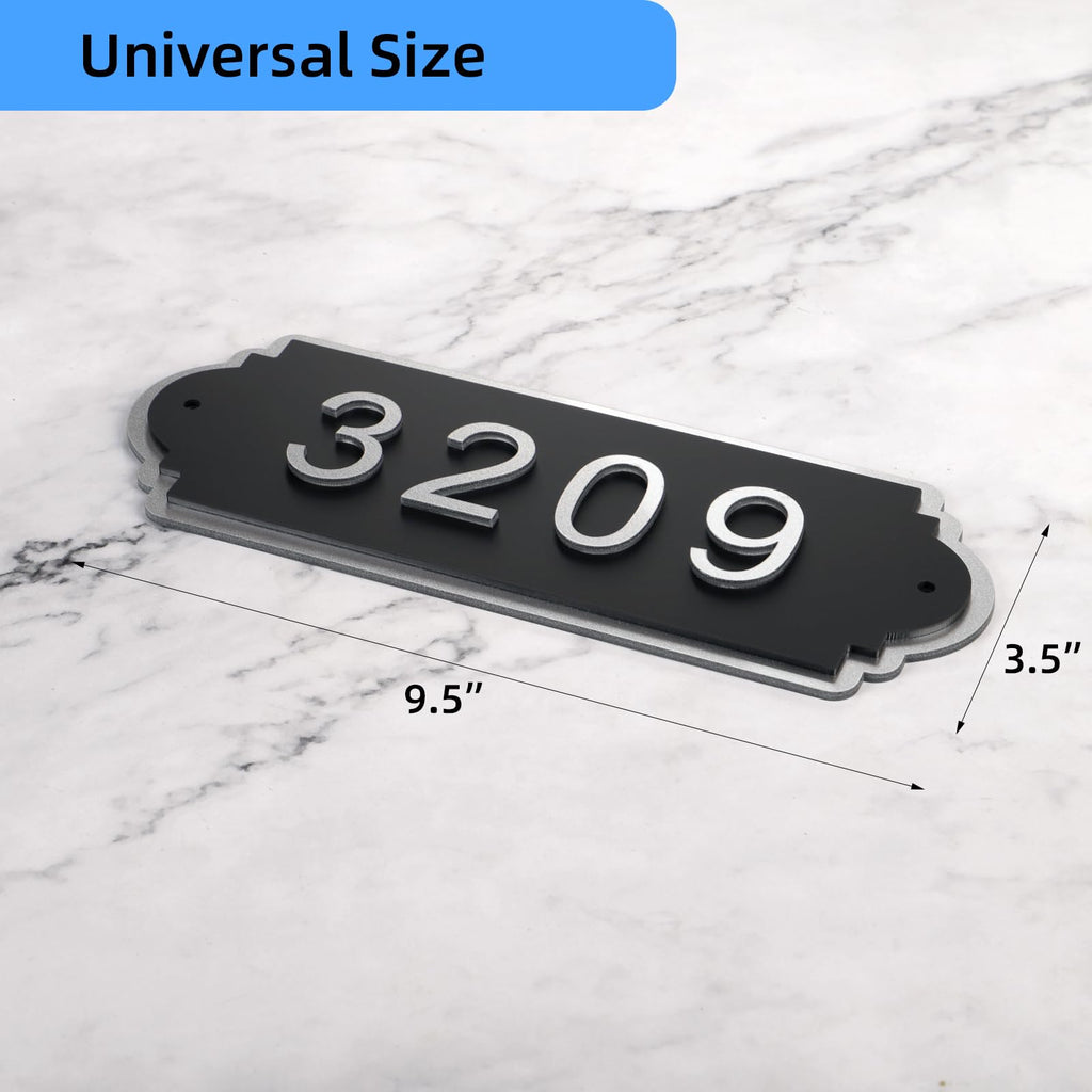 Floating House Numbers 0-9, 11.8x4.3 Inch House Number Base