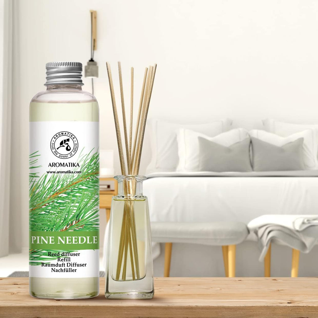 Pine Diffuser Refill 6.8 Fl Oz - Fresh & Long Lasting Fragrance - Scented Reed Diffuser - Diffuser Oil Refill - Set of 68