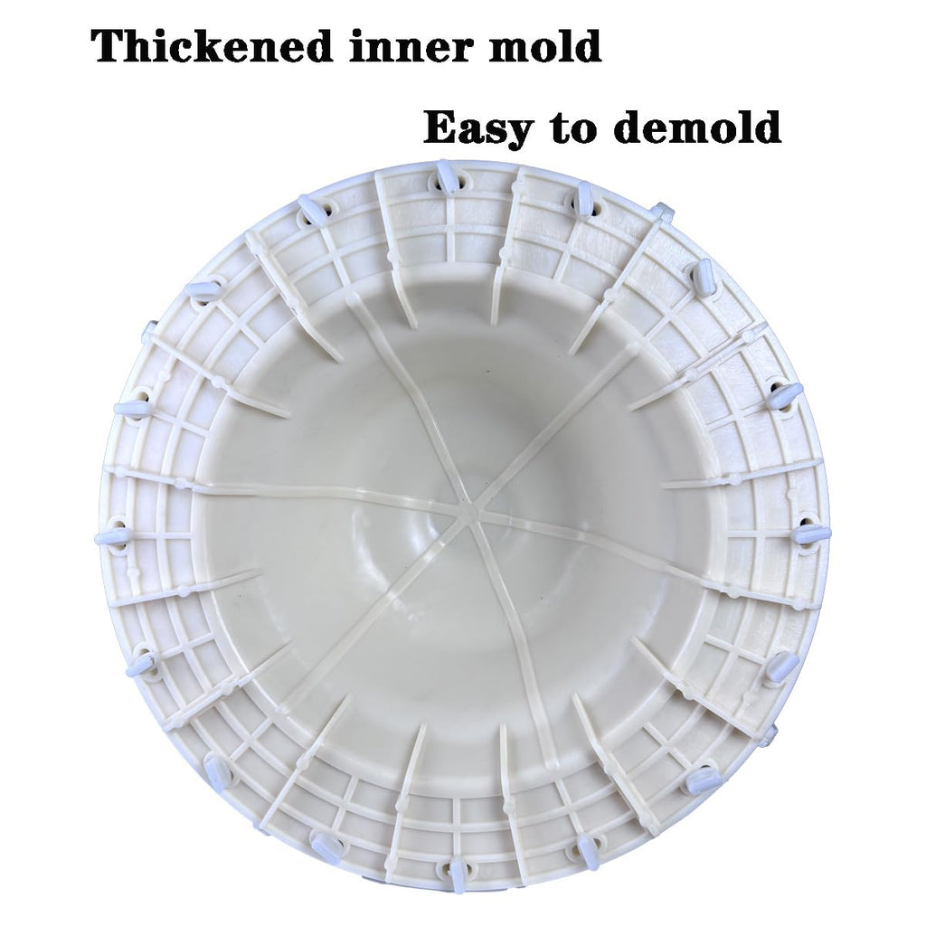 Extra Large Concrete Planter Mold, Heavy-Duty Reusable ABS Molds for Flower Pots, Large Concrete Planter Molds for