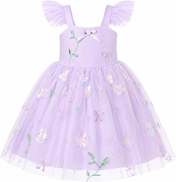 Toddler Flower Girl Dress Embroidered Tulle Princess