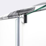 Flex 56-60 in. W x 72 in. H Semi-Frameless Pivot Shower Door in Brushed Nickel, SHDR-2260720-04