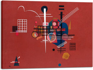 Canvas Prints Dull Red,1927 by Wassily Kandinsky Classic Abstract Art Famous Paintings Reproductions Canvas Wall Art