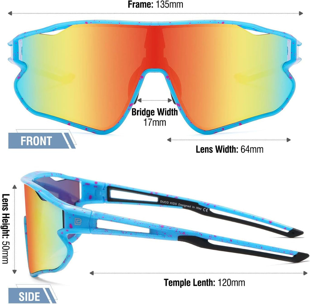 Kids Polarized Sports Baseball Sunglasses -, UV Protection