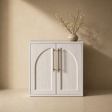 Blake Storage Cabinet, Pantry, Sideboard (White Oak, Single, Arched)