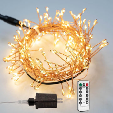 1000LED 100FT Long Fairy Lights Plug in Firecracker Christmas Light