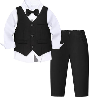 Toddler Boy Suit Set Baby Tuxedo Boys Formal Outfit