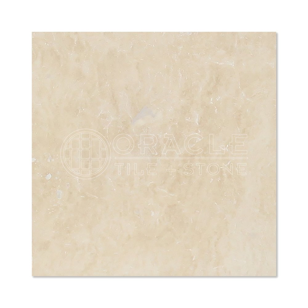Ivory (Light) Travertine 4 X 4 Field Tile, Filled & Honed