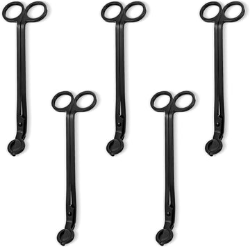 Wholesale Candle Wick Trimmer Cutter, Stainless Steel Wick Clipper Cutter, Matte Black Wick Candle Scissor - Set of 5