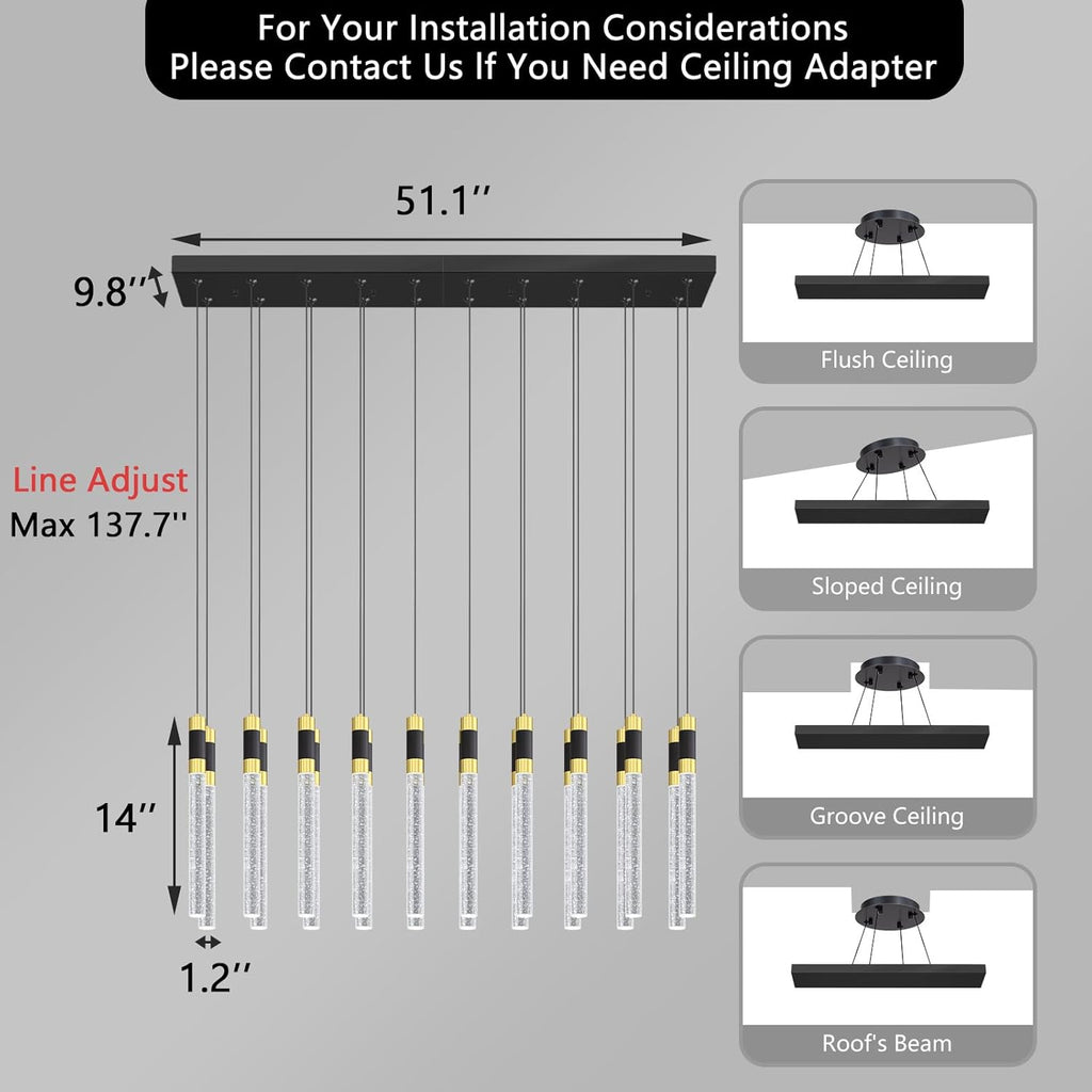 20 Lights Modern Chandeliers for Dining Room LED Dimmbale Light Fixture for High Ceiling Pendants Lighting for Living Room A100-B0F42D8QPT