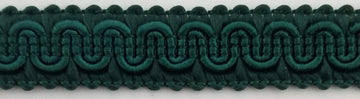 1/2" Scroll Braid Gimp w/Backing - 10 Continuous Yards - Many Color Options! (Dark Green)