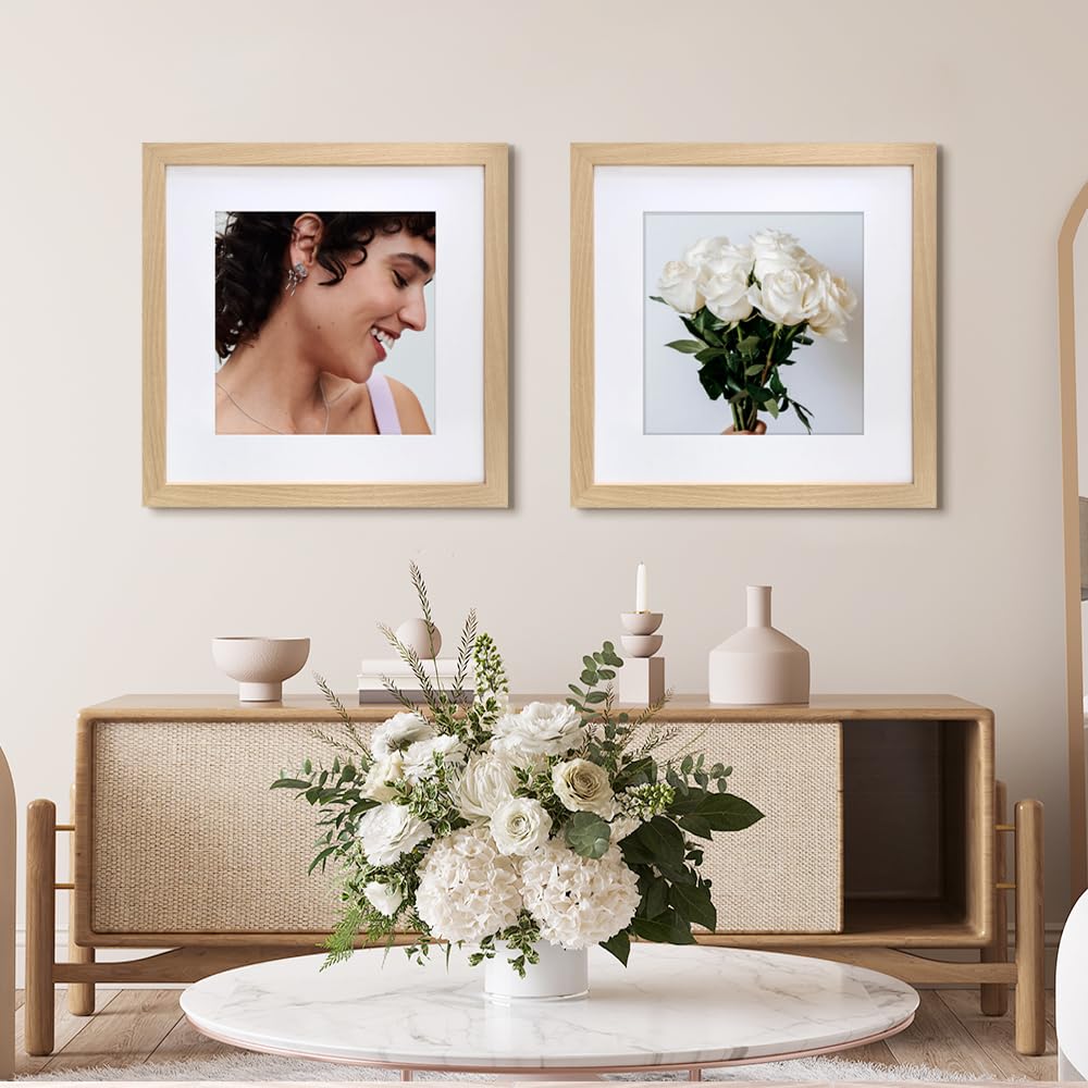 23x23 Frame with 19x19 Mat Wood Color Picture Frame Home Decor-1PCS