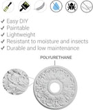 30 1/2"W x 20"H x 1 1/2"ID x 1 1/2"P Strasbourg Ceiling Medallion, Fits Canopies up to 1-1/2", 2 Piece