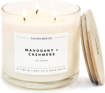 Mahogany & Cashmere 3 Wick Scented Candle - 43 Hour Burn - Set of 149