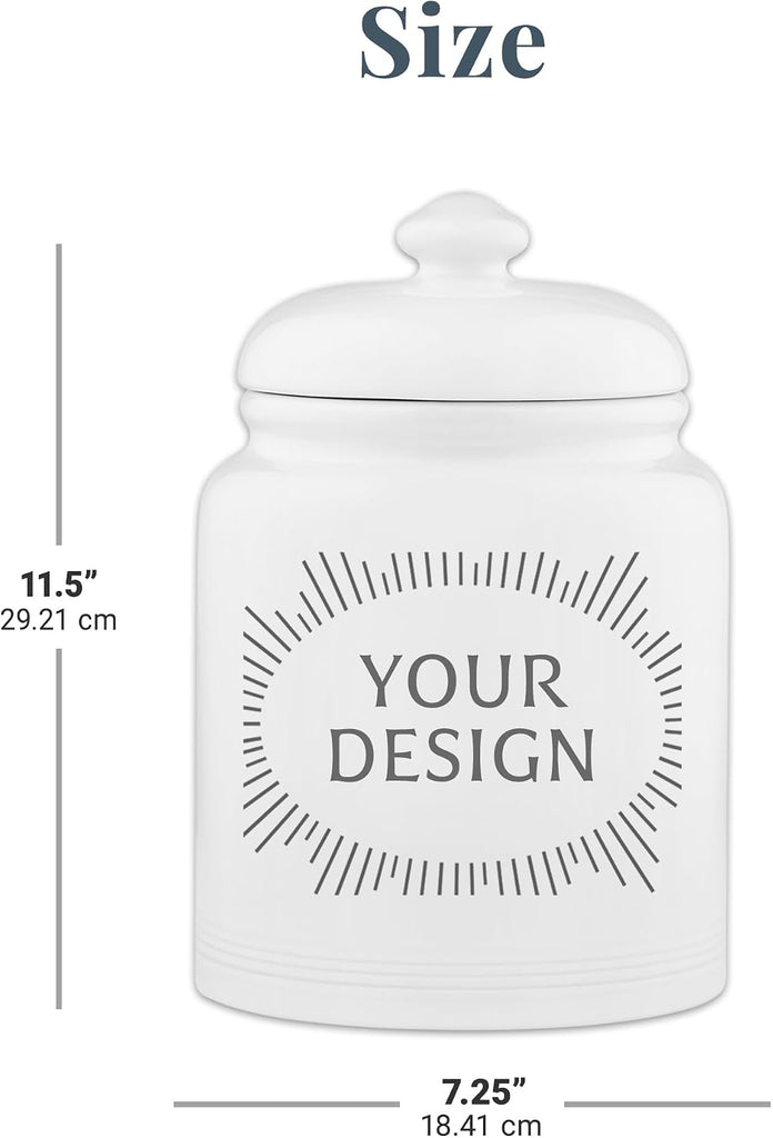 Personalized Cookie Jar - For Bakers - Kitchenware - Ceramic - Airtight Lid - Christmas Cookie Storage - Festive Name