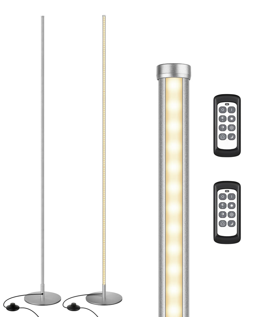 2 Pack 57.5" Corner Lamp with Remote, Stepless Dimmable & 7 CCT