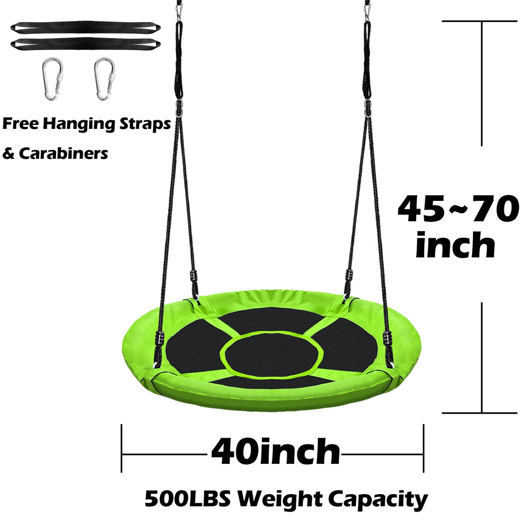 Tree Swing - 40" Saucer Tree Swing for Kids Waterproof Platform Swing Seat