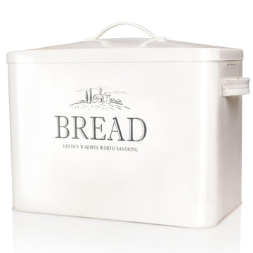 Bread Box - Extra Large Metal Countertop, Farmhouse