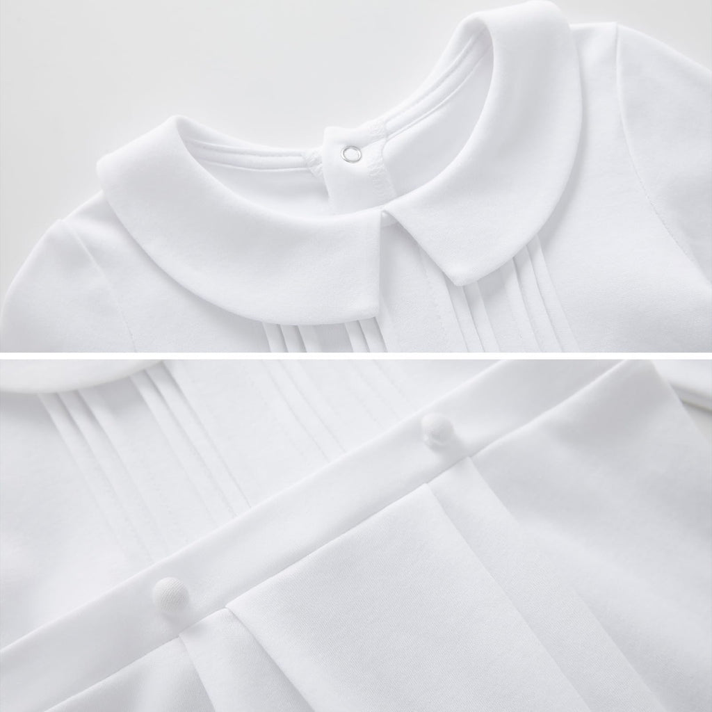 Baby Boy Baptism Outfit Cotton Romper