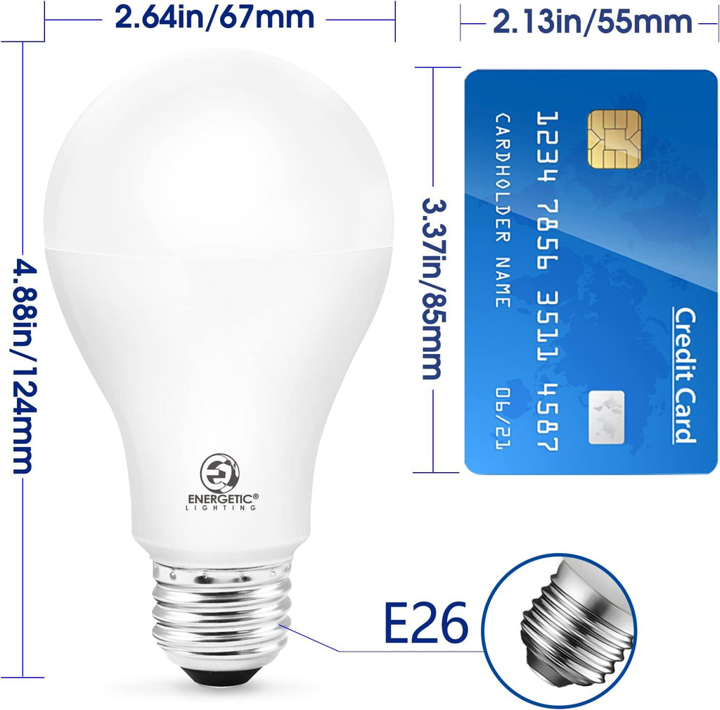 Super Bright Light Bulb 150 Watt Equivalent A21 LED Light Bulb, Daylight 5000K, E26 Base, 2600 High Lumens LED Bulb