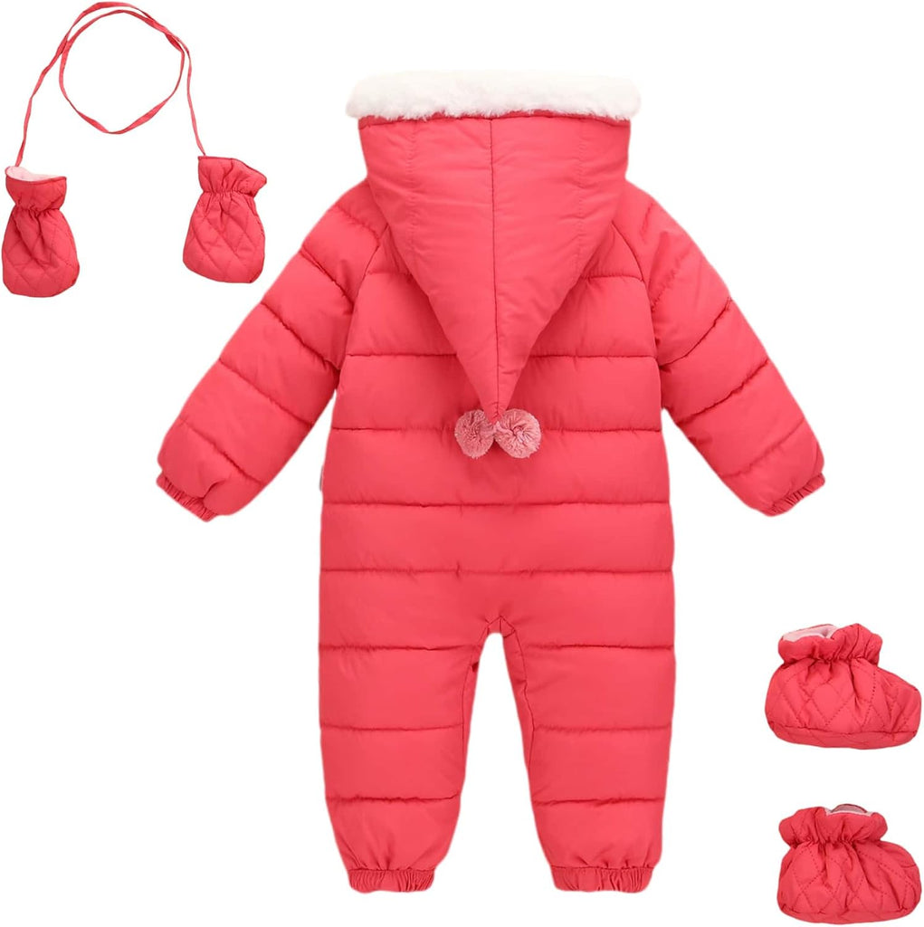 Baby Boy Snowsuit Infant Girl Winter Clothes Toddler Jumpsuit Coat Jacket Outfit Hoodied