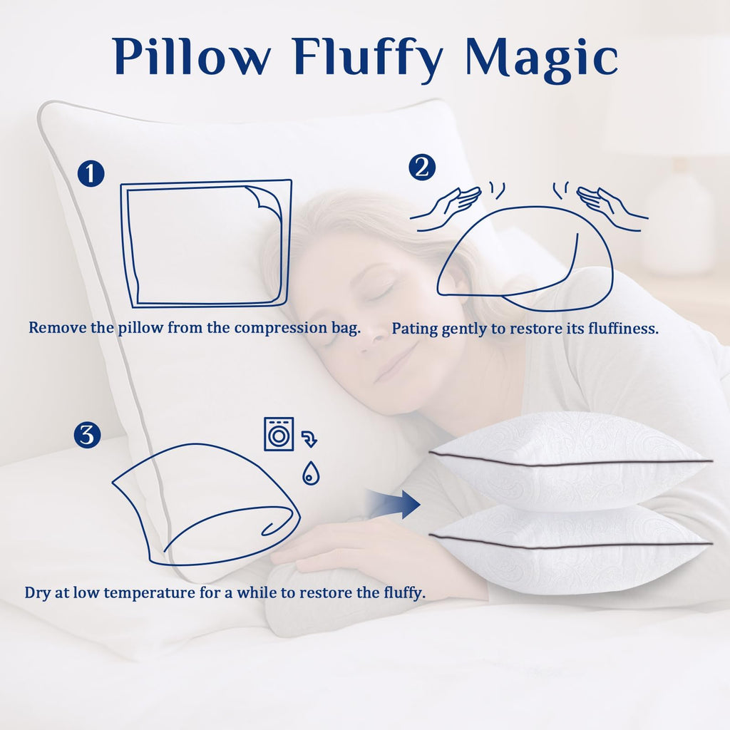 26x26 Euro Pillows for Sleeping, Soft and Supportive Throw Pillows for Couch, Bed and Sofa, Down Alternative Pillow