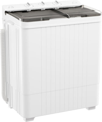 Portable Washing Machine, 28 Lbs Capacity Twin Tub Washing Machine, 18lbs Washer and 10lbs Spinner Combo, Compact