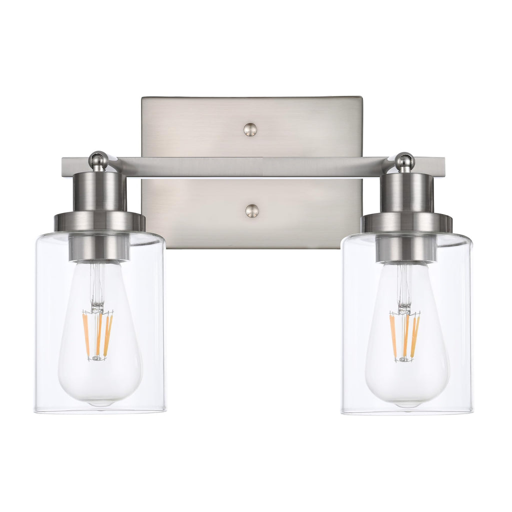 2 Light Track Lighting Kit Brushed Nickel Kitchen Track Lighting Fixtures Ceiling Mount Bathroom Vanity Wall Scones