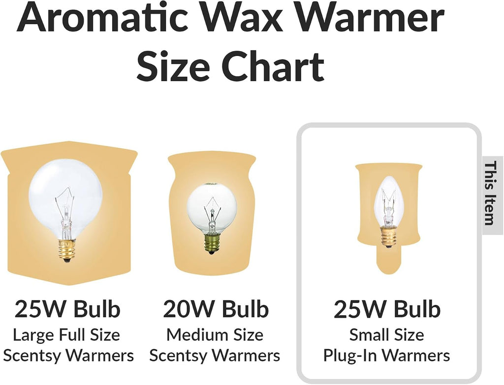 C7 25W Replacement Bulb E12 Candelabra Base, 2700K, 6 Pack