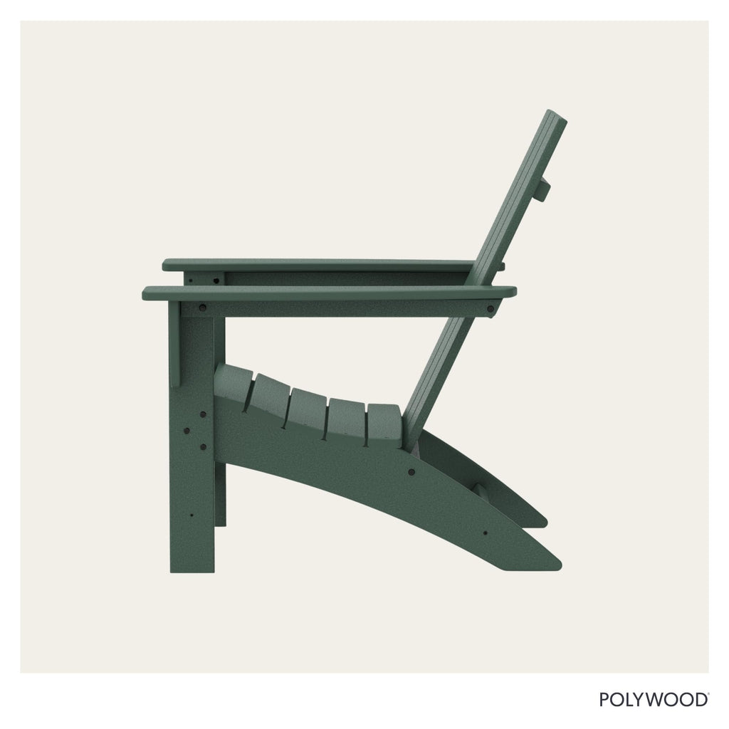 Modern Adirondack Chair - All-Weather Outdoor Lawn Adirondack Chairs - HDPE, Fade-Resistant & Durable Outdoor
