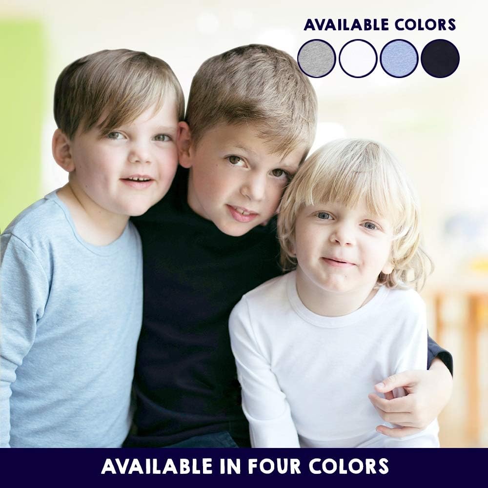 4 Pack Boys Long Sleeve Tee Shirts. 100% Cotton