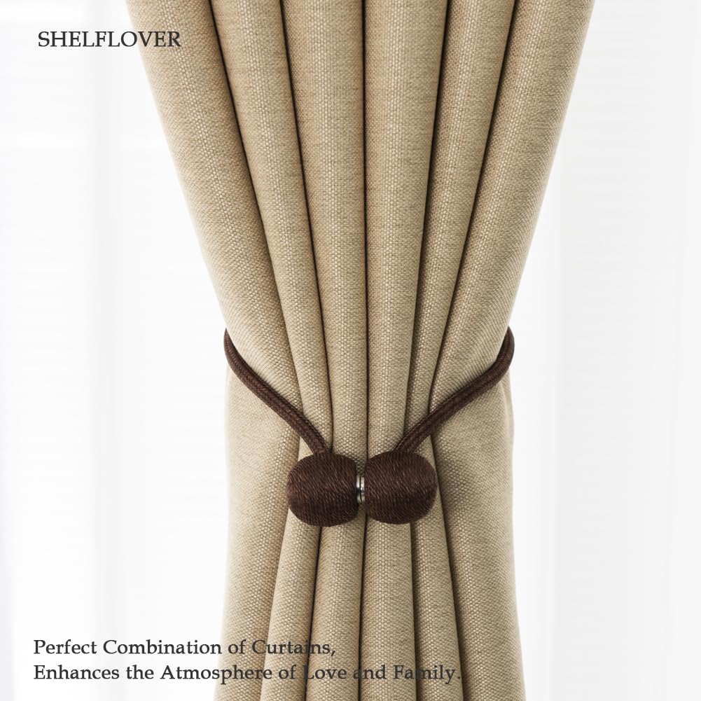 Magnetic Curtain Tiebacks 2pcs, Curtain Buckles Holders Living Room Home Window Treatment Decorative, Thicken
