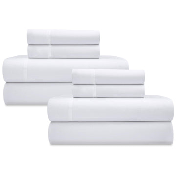 2 Pack 100% Organic Cotton Percale Sheets, White