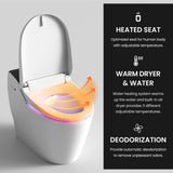 VOVO STYLEMENT TCB-8100B Smart Toilet for bathrooms, Elongated One Piece Toilet, 1.12 GPF, Auto Dual Flush