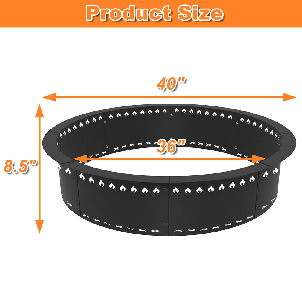 Smokeless Fire Pit Ring Insert 36 Inch