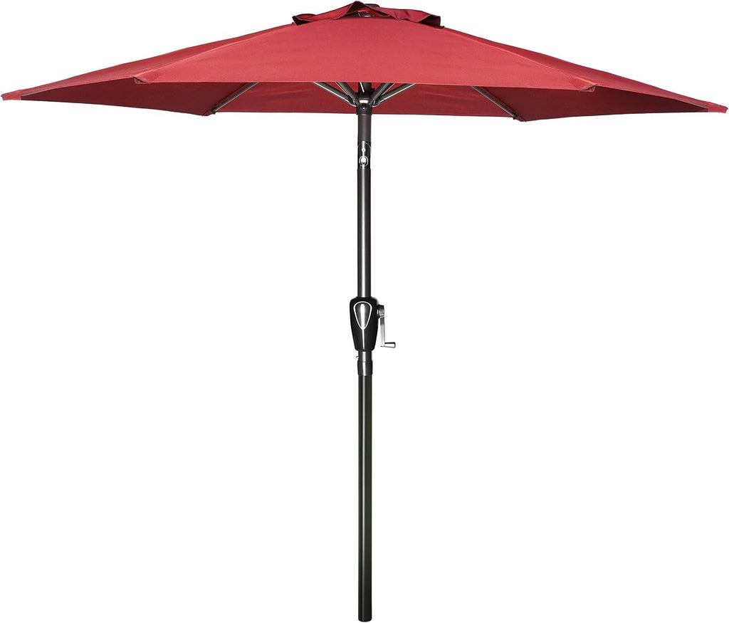 9' Patio Umbrella Outdoor Table Market Yard Umbrella with Push Button Tilt/Crank - Red