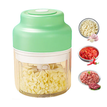 Electric Garlic Chopper with USB Rechargeable Design, Portable Food Processor for Garlic, Onion, Chili, Nuts