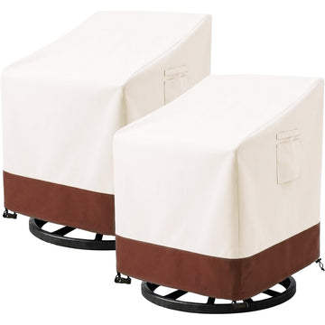 Heavy Duty Outdoor Chair Covers Waterproof-2 Pack for Ourdoor Adirondack/Swivel/ Rocking Chairs-Patio Furniture