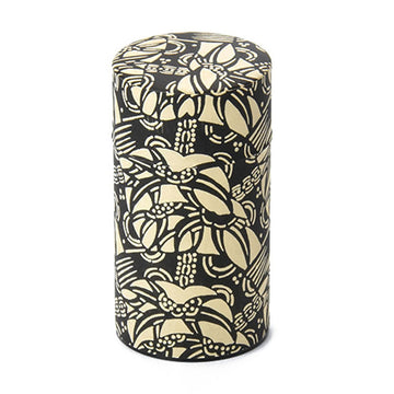 Japanese Pokkan Matcha Coffee Spice Tea Tin Canister Washi Paper Storage with Lid 7.05 oz Capacity (Han)