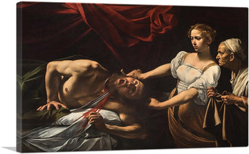 Judith Beheading Holofernes 1599 Canvas Art Print Stretched Framed Painting Picture Poster Giclee Wall Decor by