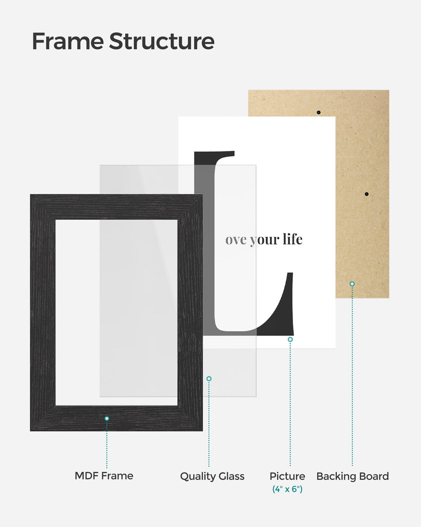 Collage Picture Frames, 4 x 6 for Wall Decor, Set of 12