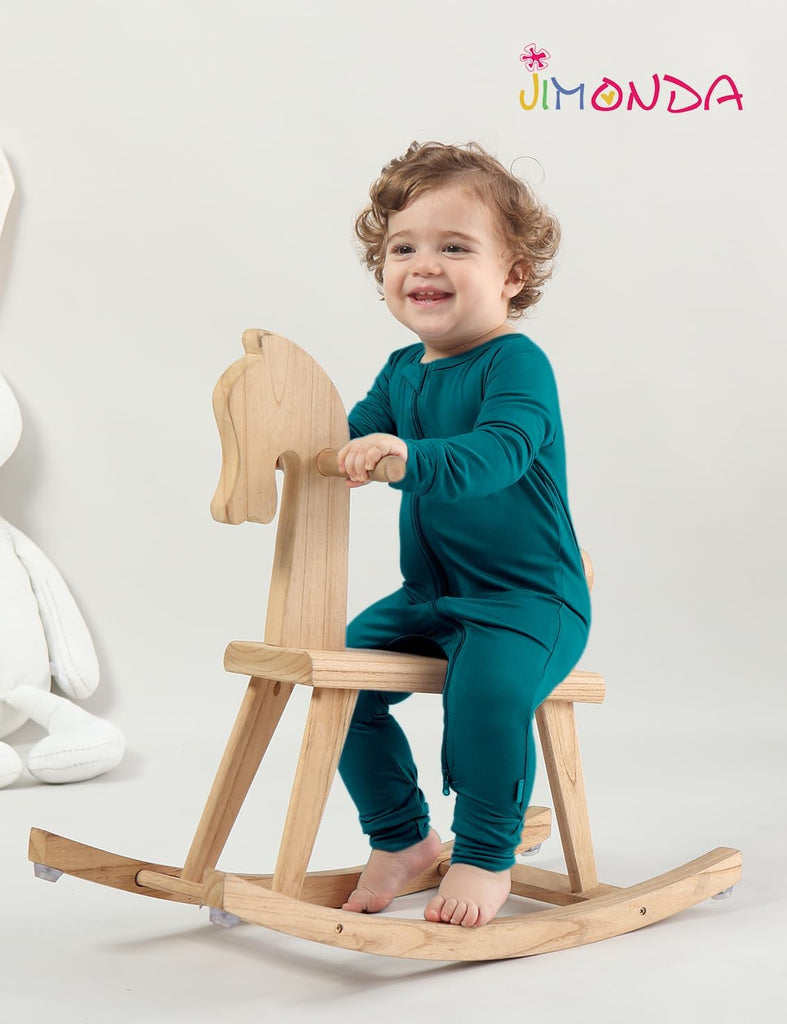 Baby Romper Boys Girls Bamboo Pajamas Way Zipper Footless Unisex Long Sleeve Sleepers Sleep and Play