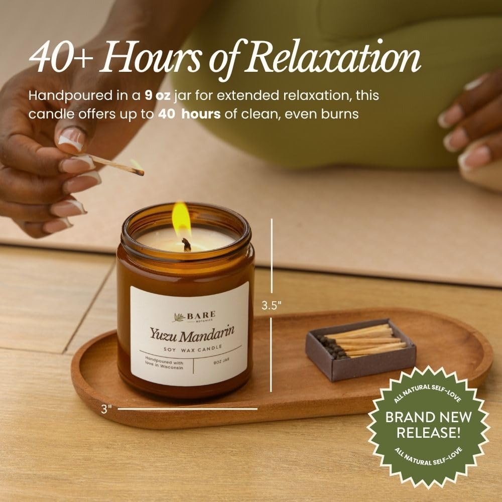 9oz Non Toxic Soy Candle Warm Vanilla Oak - 40+ Hour Burn
