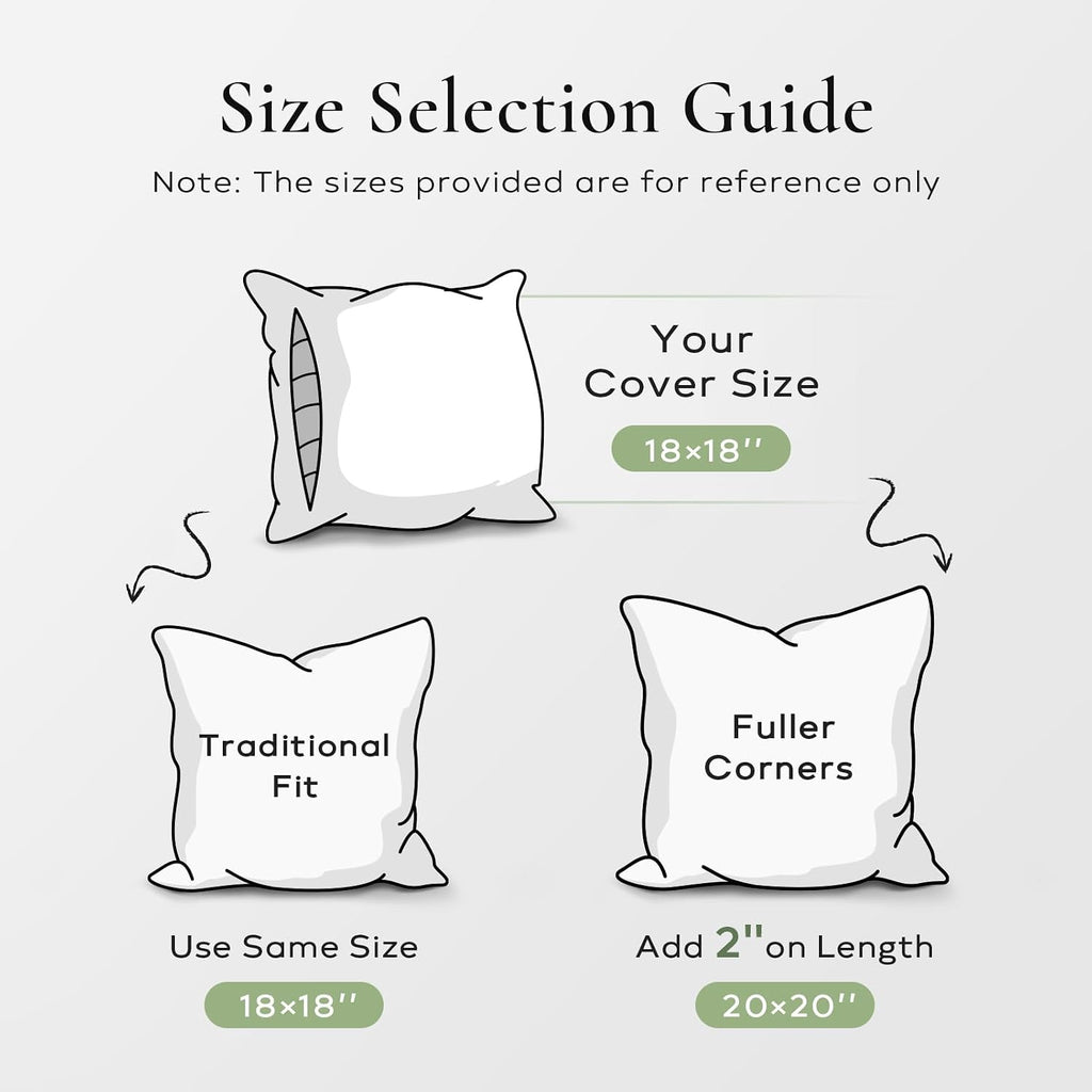 Ashler Synthetic Down Pillow Inserts, 20x20 - Set of 2
