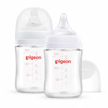 Glass Baby Bottles Wide Neck, 5 Oz, Pack of 2
