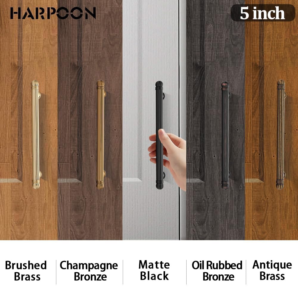 10 Pack 5 Inch Cabinet Handles Champagne Bronze Bar Drawer Pulls