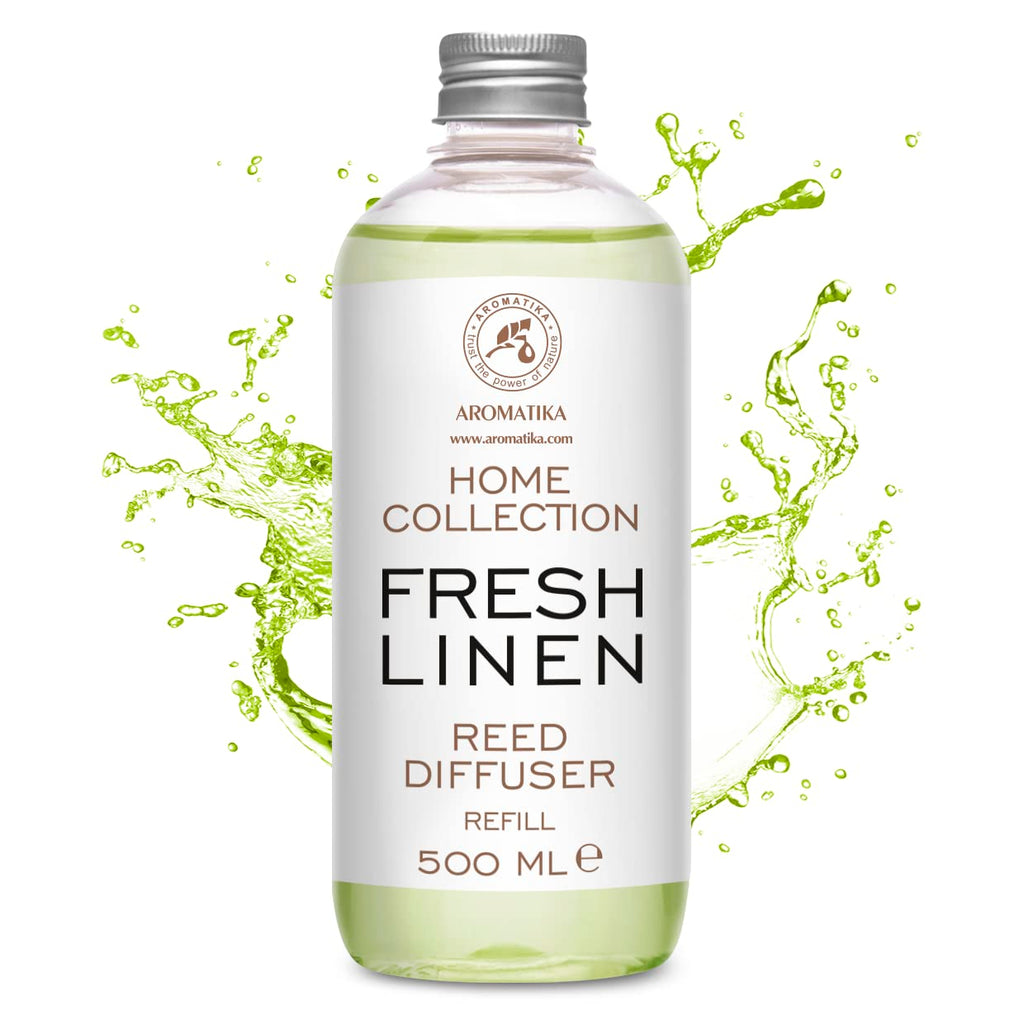 Reed Diffuser Refill Fresh Linen 17.0 Fl Oz (500ml) - Room Diffuser Refill - Home Fragrance - Scented Diffuser