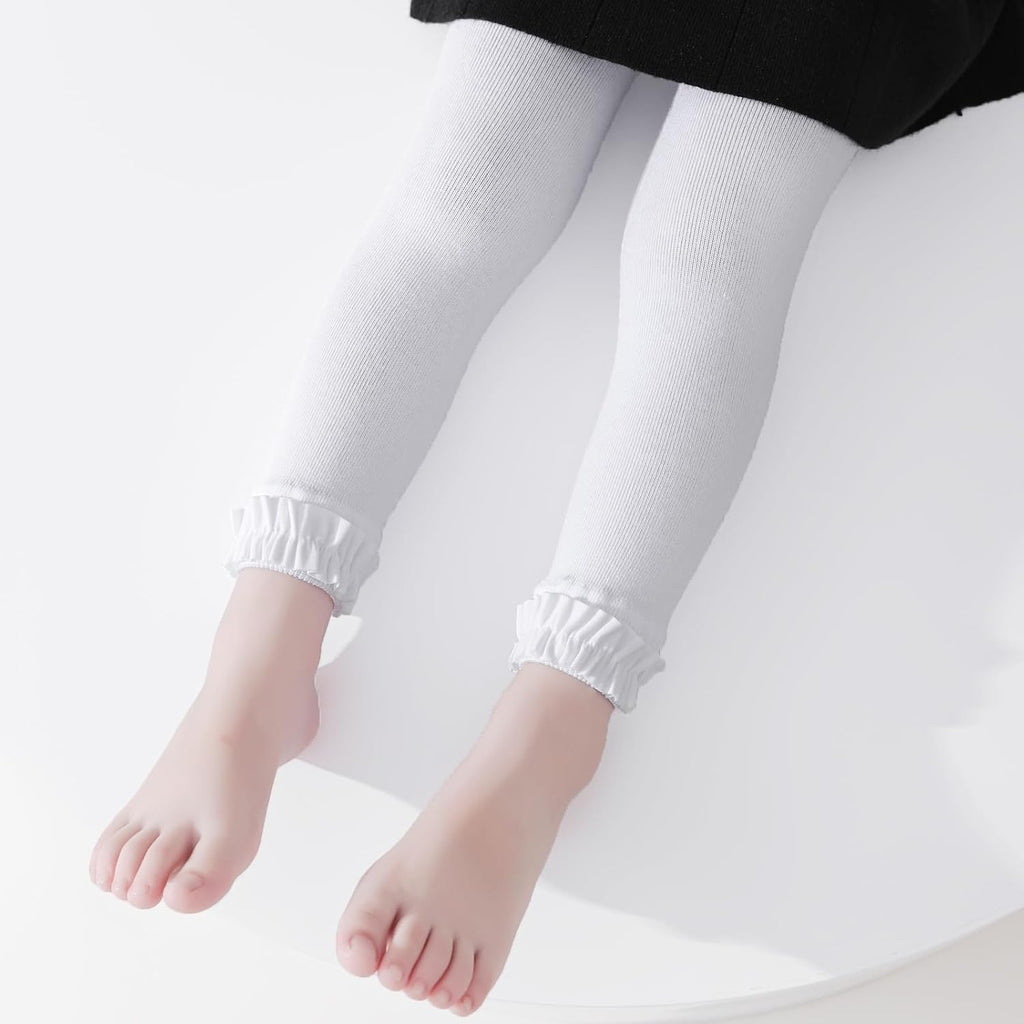 Baby Leggings Toddler Footless Tights Girls Ruffle Stockings Pants Pack