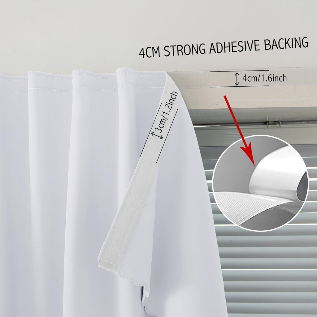 Self Adhesive Curtains Portable Blackout Curtain Simple and Easy to Install Bedroom Window Thermal Lnsulated Kitchen