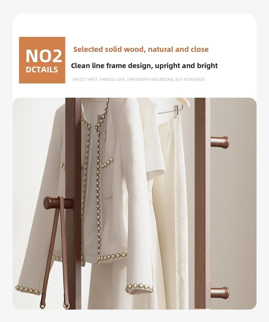 Solid Wood Coat Rack with Dimensions 23.6 x 11 x 64.1 Inches, Environmentally Friendly, Easy to Assemble, Ideal Spaces